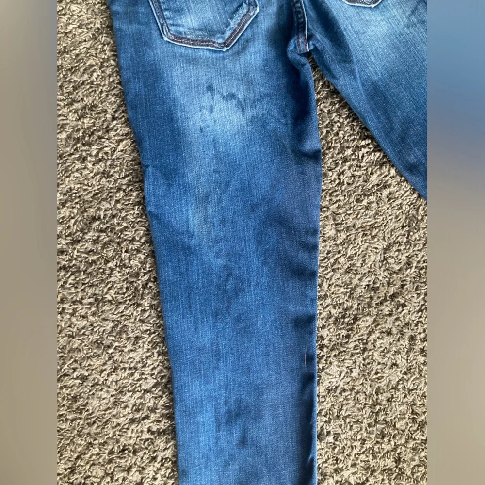 Zara Blue Skinny Jeans with Distressed Details